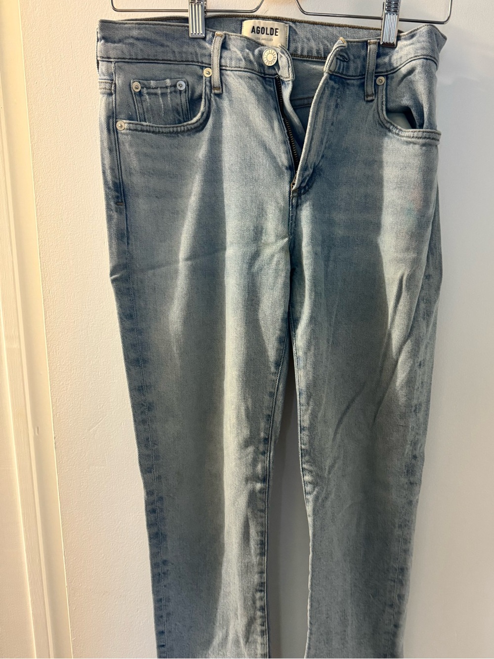 Agolde Light Wash women’s Slim Straight Jeans